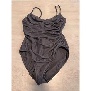 black underwire MIRACLESUIT  one piece swimsuit size 16